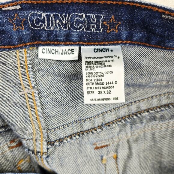 Cinch Jace Jeans Men's Fits 38x31 Distressed Embroidered Flap Pockets Western - Picture 6 of 15